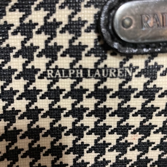Ralph, Lauren, Black and ivory cosmetic bag with loops lightly used - Picture 7 of 7